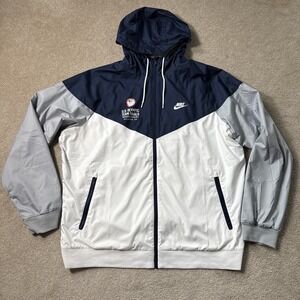 Nike Windrunner Jacket Olympic Trials White Blue Gray Hoodie Mens XL 898730-420